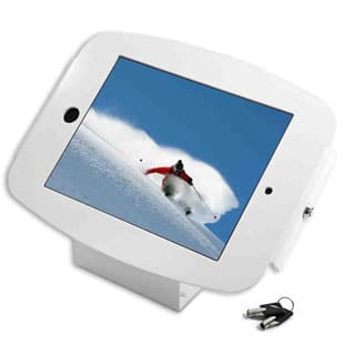 White iPad Desk Stand for Hire